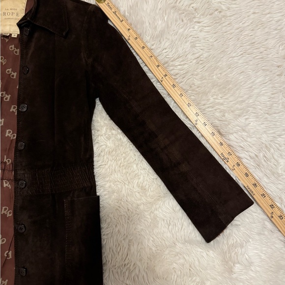 Brown Suede Women's Jacket - Picture 15 of 16
